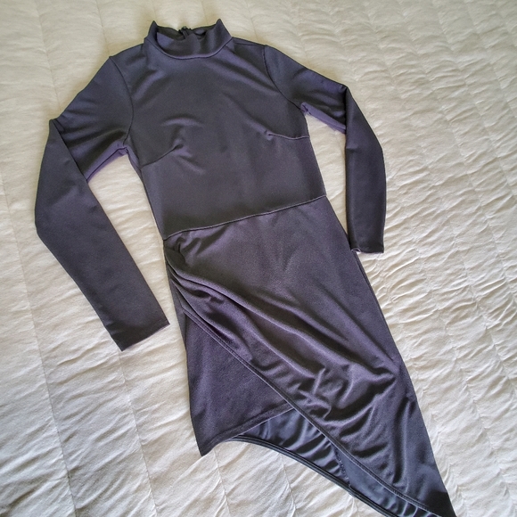 One on one dress-Charcoal - Picture 3 of 4